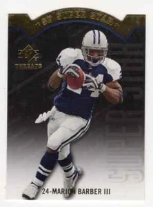 Tarjeta troquelada Marion Barber 2009 SP Threads Super Star; Dallas Cowboys - Imagen 1 de 1