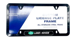 Black powder coated license plate frame - LAND-ROVER - Picture 1 of 7
