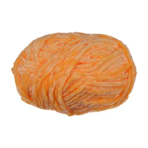 1 Skein Velvet Yarn Chenille Yarn 100g/3.5oz 87 Yards Polyester Soft Orange - Picture 1 of 7