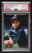 1992-93 Topps Stadium Club Jack Murphy Box Set Derek Jeter #117 PSA 8 HOF
