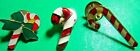 Vintage Candy Cane Gold Metal Christmas Pins Jewelry Lot (p961)