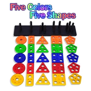 WireScorts Angle Geometric Plastic Blocks,Sorting&Stacking Toys for Kids FS - Picture 1 of 7