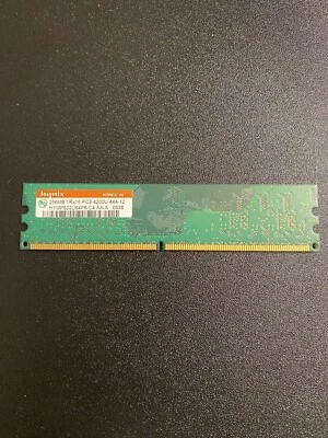 HYNIX KOREA MEMORIA RAM 256MB PC2-4200U HYMP532U64P6-C4 DDR2 DESKTOP USATA !! - Immagine 1 di 2