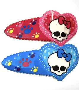 2 Monster High Snap Hair Clips for Girls, Baby, Assorted 3.5” X 1.5” - Picture 1 of 3