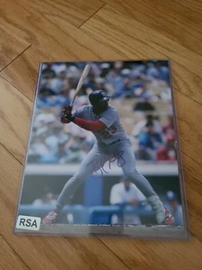 BERNARD GILKEY ST. LOUIS CARDINALS BATTING AUTOGRAPHED SIGNED 8X10 PHOTO - Picture 1 of 2