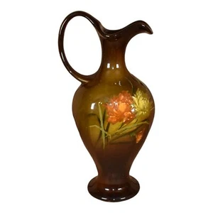 Owens Utopian Early 1900s Vintage Art Pottery Hand Painted Floral Ewer 981 - Picture 1 of 7