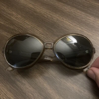 Gafas de sol vintage Polaroid Cool-Ray 152 Magnifique de gran tamaño marrón transparente años 60 Foto 1 de 4