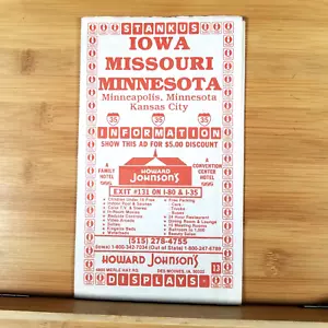 Vintage Stankus Information Display Iowa Missouri Minnesota Map and Flyer 1980s - Picture 1 of 8