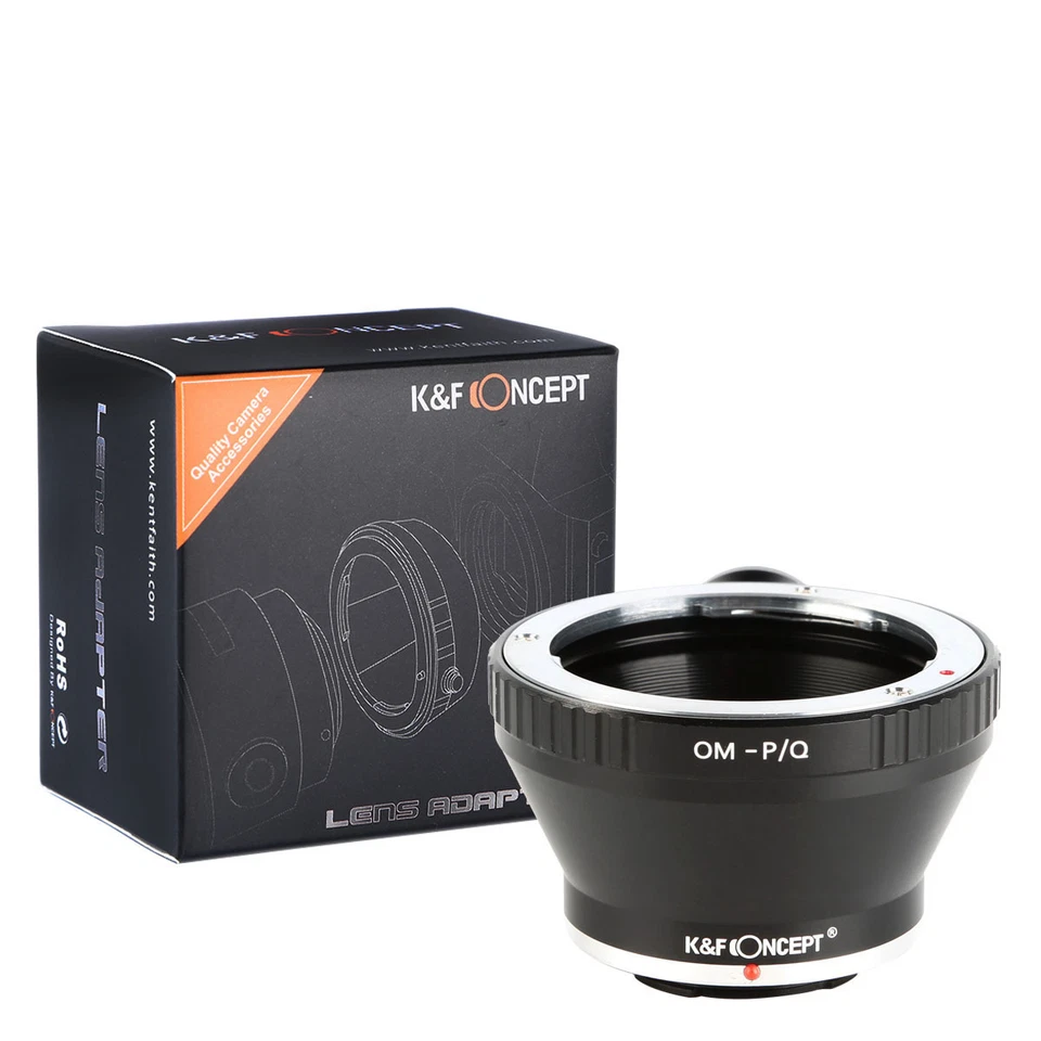 K&F Concept Lens Adapter w/ Tripod for Olympus OM Mount Lens to Pentax Q Cameras - Image 1 of 1