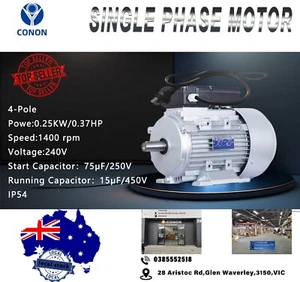 AU 0.37HP 240V Reversible Motor 1400RPM Plugged with AU Plug Dual Cap Long Life - Picture 1 of 14