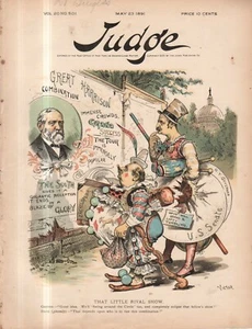 1891 Judge May 23 How to deal the Harrison's popularity; Newspapers resume News - Picture 1 of 1