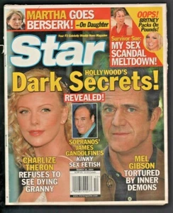 2004 March 22 Star Magazine Mel Gibson Charlize Theron James Gandolfini Britney - Picture 1 of 1