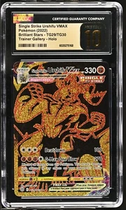 CGC 10 Pristine Single Strike Urshifu VMAX Gold TG29/TG30 Brilliant Stars Card - Picture 1 of 2
