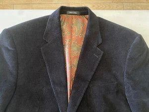 Herren Lauren Ralph Lauren Baumwolle Zwei Knopf Schwarz Cord Sport Mantel Gr. 44L - Bild 1 von 12