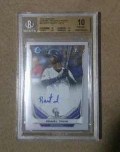 2014 BOWMAN CHROME RAIMEL TAPIA *PRISTINE AUTO BGS 10/10 ONLY 1 9.5,  ROCKIES - Picture 1 of 2