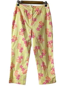 Lilly Pulitzer Vintage Women’s Crop Capri Pants Floral Print Hawaiian Size 4 - Picture 1 of 4