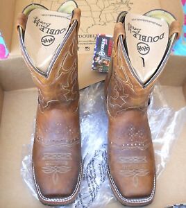 MEN’S DOUBLE-H SQUARE TOE ICE ROPER BOOTS DH3560, SIZE 11EE