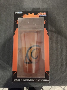 Naruto Shippuden Konoha 9 Tails Seal Glass Cup and Coaster Gift Set - Picture 1 of 6