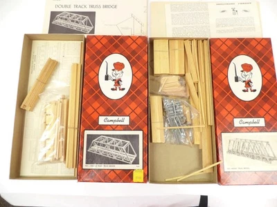 Campbell HO Double Track + Howe Truss Bridge Building kits,, (lot sb) - Image 1 of 2