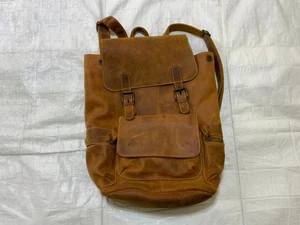 Vintage Yukon Rucksack Crazy Horse Leder Größe 14x12x5 Wert 595 $ - Bild 1 von 13