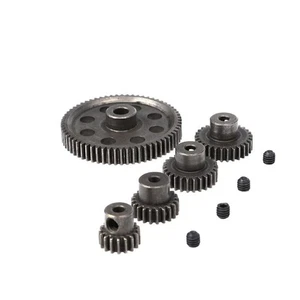 Metal Spur Differential Gear 64T Motor Pinion Cogs Set for HSP 1/10 RC Cars - Foto 1 di 12