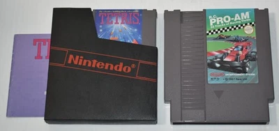 Lot of 2 Original Nintendo NES games - Tetris (w/ manual) + RC Pro-Am - Image 1 of 4