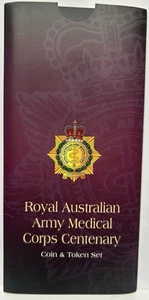 1998 Royal Australian Army Medical Corps Centenary Coin And Token Set - Picture 1 of 3