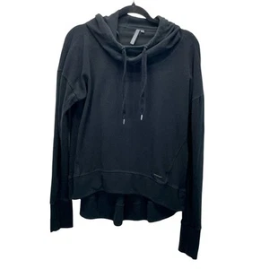 Sweaty Betty Black Cowl Neck Hoodie Sweatshirt Women's Sz L Long Sleeve Pullover - Picture 1 of 5