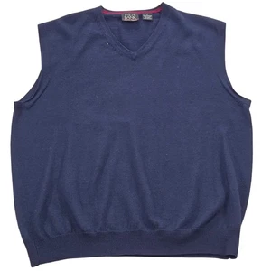 Jos A Bank Signature Collection Merino Wool Navy Blue Sweater Vest L - Picture 1 of 5