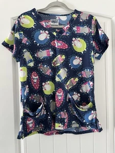 Strictly Scrubs Stretch Peeling Top Größe Small Hunde am Pool schwimmt Sommer Taschen - Bild 1 von 4