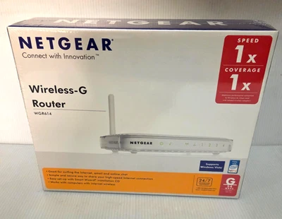 Netgear Wireless-G Router WGR614 2.4GHz 4-Port 10/100 54 mbps Factory SEALED - Image 1 of 4