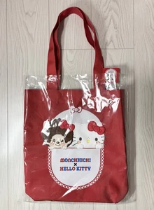 Sanrio Hello Kitty × Monchhichi Tote Bag Red Collaboration Japan Exclusive Unuse - Picture 1 of 12