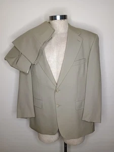 Chaps Ralph Lauren Mens Suit Jacket 44S and Pants 38Wx29L Tan New Wool - Picture 1 of 20