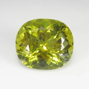 34.08 Ct Natural Mind Blowing Luster Yellowish Green Apatite Cushion Cut-2113 - Picture 1 of 2