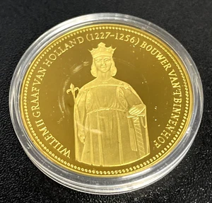 NETHERLANDS, RIDDERZAAL S-GRAVENHAVE WILLEM II GRAAF VAN HOLLAND MEDALLION - Picture 1 of 5