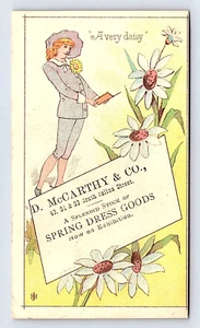 Tarjeta Victoriana De Colección Años 1880 Oscar Wilde Spring Dress Goods, Nueva York - Imagen 1 de 4
