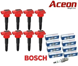 Ignition Coil & Spark Plug (8sets) ACEON OEM for Porsche Cayenne Panamera GTS S - Picture 1 of 4