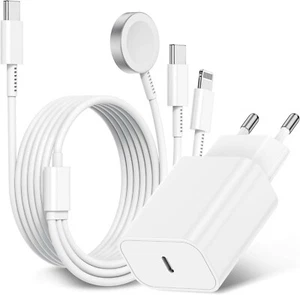 3-In-1 Ladekabel Für Apple Watch Und Iphone, 2M USB C Iwatch Ladegerät Mit Kabel - Bild 1 von 7