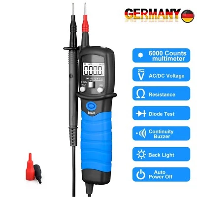 Digital Pen Hand-Multimeter DC AC Spannung Durchgangsprüfer Widerstand 6000Count - Bild 1 von 4