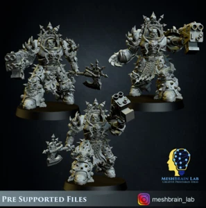 Doom Marines chaos Terminators  squad of 3 MBL-019 - Picture 1 of 1