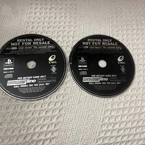 Star Ocean The Second Story PS1 - VERY RARE rental only discs - discs only - Picture 1 of 2
