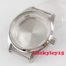 New Corgeut 40mm brushed watch case fit for NH35 NH36 movement men's watch