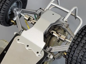 Aluminum Skid Chassis Rear Protect Plate Tamiya R/C 1/10 Sand Scorcher Buggy SRB - Picture 1 of 8