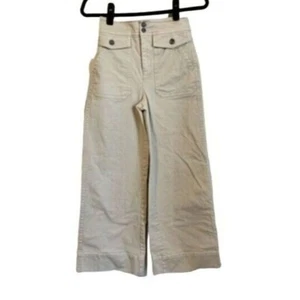 J. Crew Women’s Officer Patch-Pocket Wide-Leg Pants Size 00 Beige Preppy Boho - Picture 1 of 11