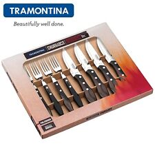 Tramontina Churrasco Tableware 8 Pcs.Steak Knife & Fork Cutlery Set JUMBO FSC