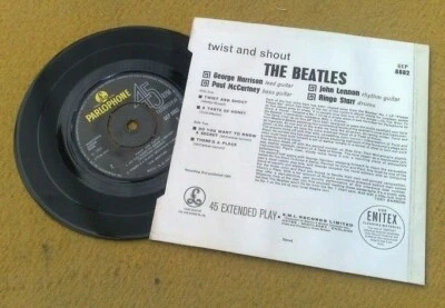 BEATLES " TWIST & SHOUT "SUPER UK EARLY 70'S EP RARE NO FLIP SLV OR POLO RINGS - Image 1 of 4