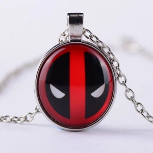 Deadpool Halskette Persönlichkeit rot und schwarz silber Frauen Männer Geschenk USA Versender - Bild 1 von 1