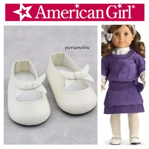 American Girl Rebecca~white SHOES from purple Hanukkah dress outfit ~NEW - Picture 1 of 4