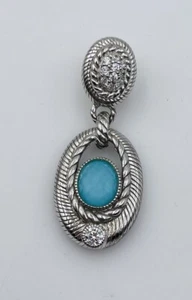 Colgante Realzador De Piedra Azul Y CZ De Plata Esterlina Judith Ripka - Imagen 1 de 3