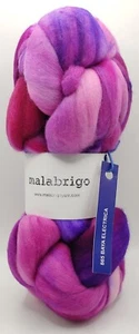 MALABRIGO 865 BAYA ELECTRA ROVING HAND DIED 100% WOOL 4OZ-113 GRS FREE SHIPPING  - Picture 1 of 8